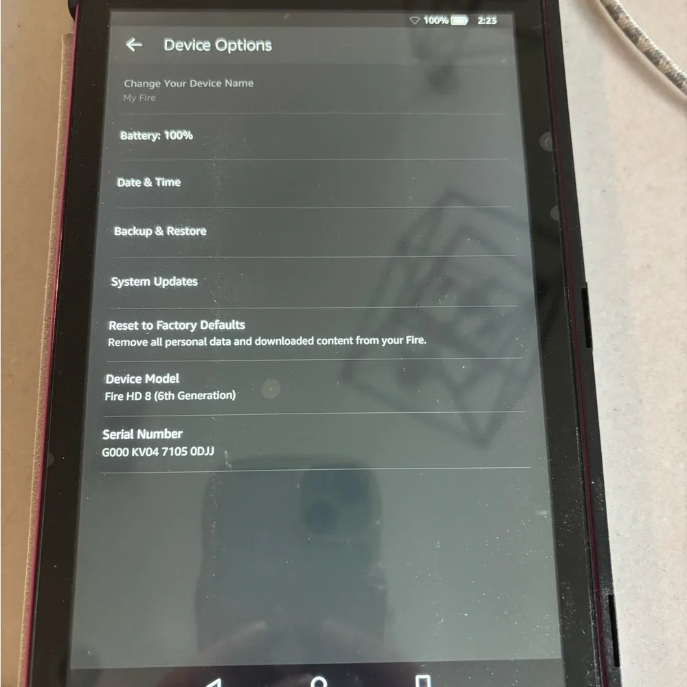 Amazon Fire Tablet Black with Fire OS and Vibrant Display